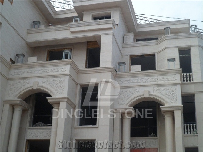 Moca Cream Tile, Moca Cream Fine Grain Beige Limestone Building, Walling