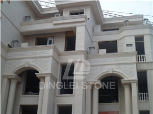 Moca Cream Tile, Moca Cream Fine Grain Beige Limestone Building, Walling