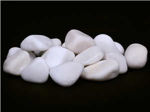 Ajax White Marble Natural Pebble Stone