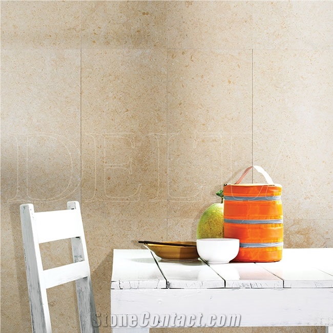 Golden Shellstone Tumbled Tiles, Turkey Beige Limestone