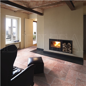 Red Antique Travertine Pattern Set, Red Travertine Turkey Flooring Tiles
