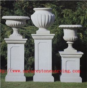 Grey Marble Flower Pot
