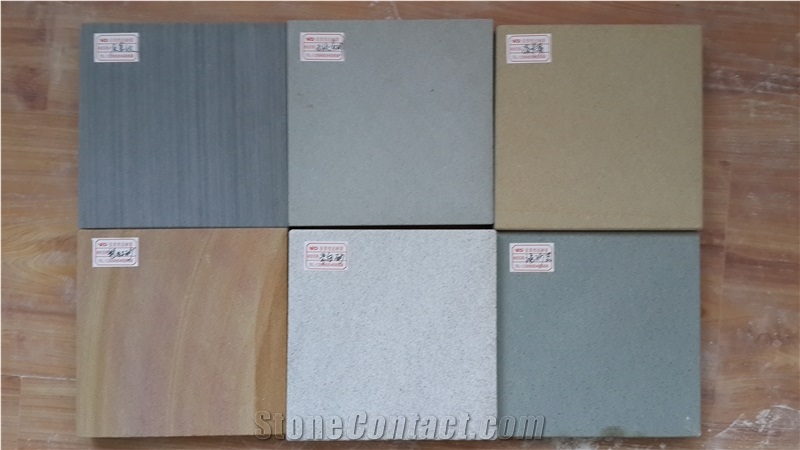 Sandstone Tiles Slabs, China Beige Sandstone Sample