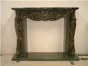 Green Granite Fireplace