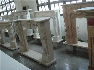 White Marble Fireplace