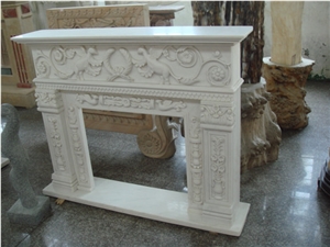 White Marble Fireplace