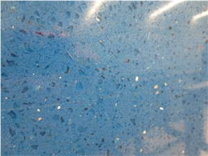 Crystal Light Blue Quartz Slabs and Tiles