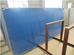 Crystal Light Blue Quartz Slabs and Tiles