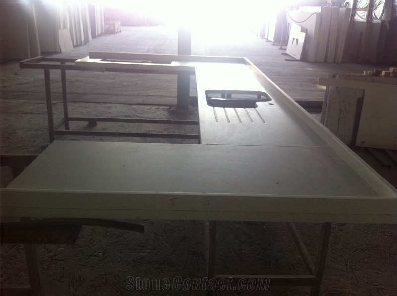 Grey Green Quartz Countertops/kitchen Work Tops