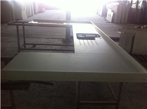 Grey Green Quartz Countertops/kitchen Work Tops