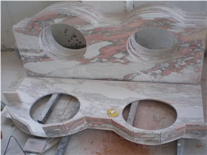 Norway Red Marble Vanitytops/Bath Tops