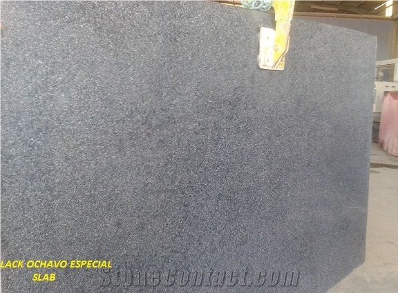 Negro Ochavo Especial Granite Slabs, Black Granite Tiles & Slabs, Granito Negro Ochavo Special