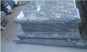 China Juparana Tombstone & Monument European Style, China Juparana Granite Tombstone