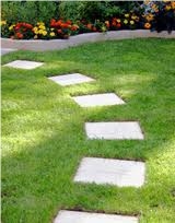 Garden Step Stone with Oyster Beige Slate