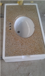 G682 Granite Vanity Top with White Ceramic Sink
