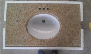 G682 Granite Vanity Top with White Ceramic Sink