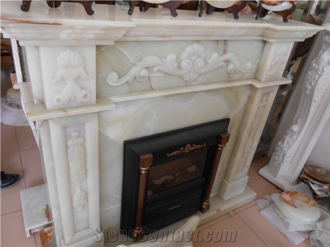 Onyx Fireplace Mantel