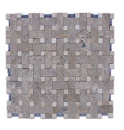Chocolate Travertino, Travertino Mosaic, Brown Travertine, San Pablo Brown Travertine Mosaic