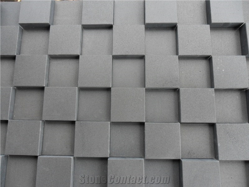 Hainan Grey Basalt Mosaic Tiles