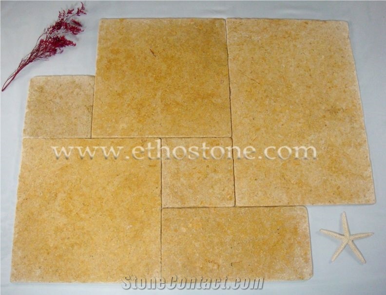 Jerusalem Gold Limestone Tiles, Israel Yellow Limestone