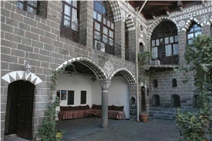 Ergani Basalt Building Wall, Facade, Ergani Black Basalt Facade