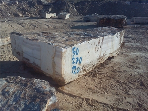 Wave White Onyx Block