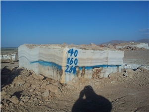 Wave White Onyx Block