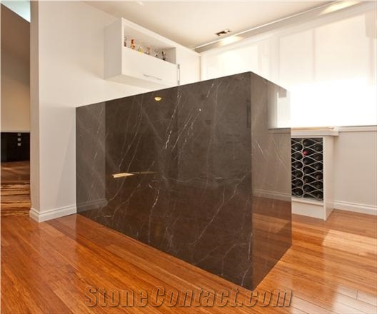 Iran Marble Pietro Grey Curtain Wall, Pietra Gray, Pietra Grey Marble Bath Tops