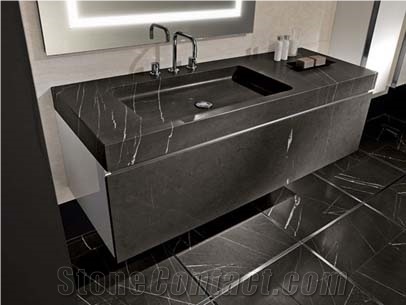 Iran Pietra Grey Bath Tops, Countertops, Vanitytop, Pietra Grey Marble Bath Tops