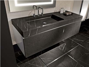 Iran Pietra Grey Bath Tops, Countertops, Vanitytop, Pietra Grey Marble Bath Tops