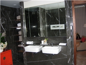 Pietra Grey Marble Bathroom Walling