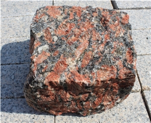 Rosso Santiago Red Granite Paving Stone, Pavement Stone