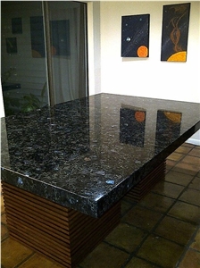 Ukraine Volga Blue Dinning Table Tops, Volga Blue Granite Kitchen Countertops