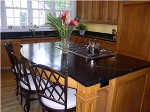 Black Galaxy Soapstone Kitchen Island Top