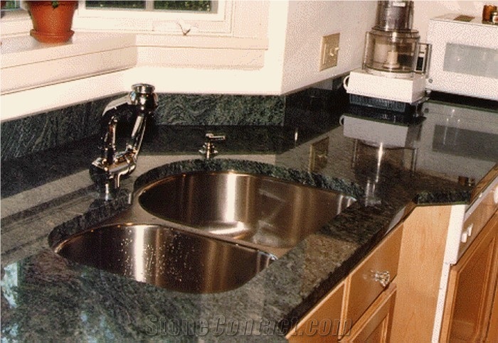 Verde Sao Francisco Granite Countertop, Verde Sao Francisco Green Granite Countertop