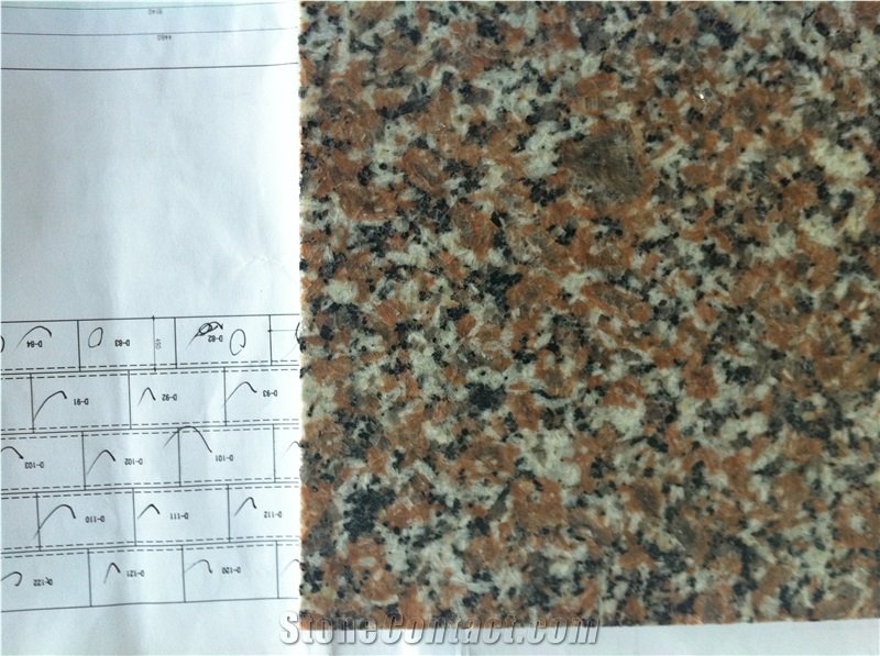 G368 Red Granite, Wulian Red, Polished/flamed/pineapple/sandblasted Surface