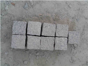 G603 White Flamed Cobble Stone, Stone Paving, Curb Stone, Road Edge Stone, Small Blocks, Any Sizes