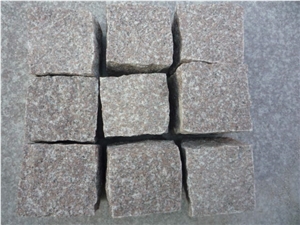 G663 Pink Paver Stone, Cobble, Curbstone, Road Edge Stone , Small Blocks