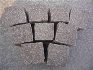G663 Pink Paver Stone, Cobble, Curbstone, Road Edge Stone , Small Blocks