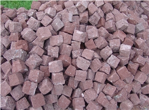Porphyry Red, Dayang Red, Putian Red Granite, Chinese Dark Red Granite, Cobble Tone, Pavers, Small B