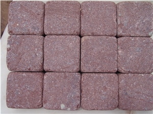 Porphyry Red, Dayang Red, Putian Red Granite, Chinese Dark Red Granite, Cobble Tone, Pavers, Small B