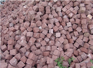 Porphyry Red, Dayang Red, Putian Red Granite, Chinese Dark Red Granite, Cobble Tone, Pavers, Small B