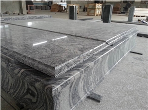 Chinese Juparana Granite Tombstone, Chinese Juparana, China Jupara White Granite Tombstone