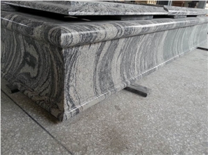 Chinese Juparana Granite Tombstone, Chinese Juparana, China Jupara White Granite Tombstone