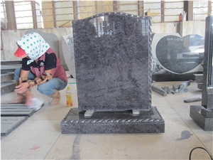 Orion Granite Tombstone,monument,gravestone, Orion,bahama ,visage Blue Granite Gravestone