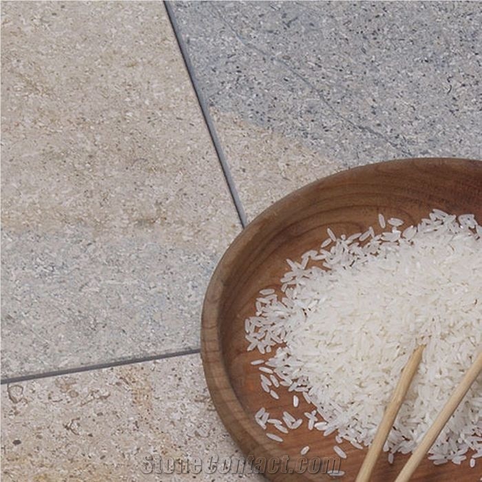 Transylvania Rice Bicolor Polished Floor Tiles, Romania Grey Limestone