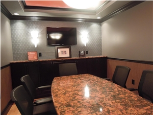 Aberdeen Cambria Quartz Finished Installed Office Desktop