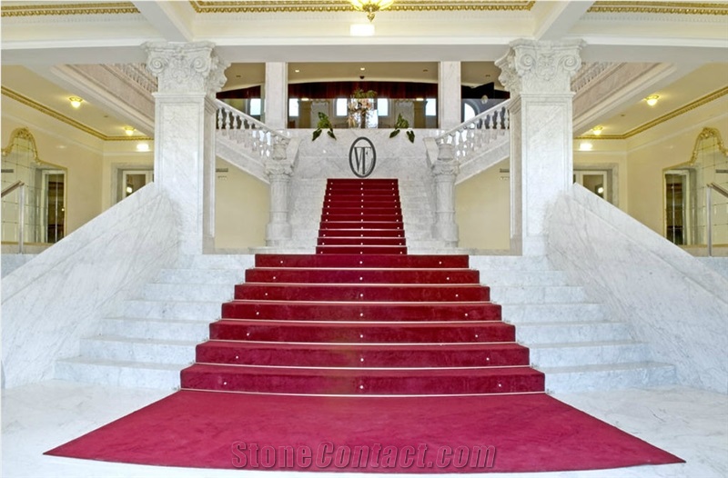 Blanco Tranco Macael Marble Stairs, Blanco Tranco White Marble Stairs