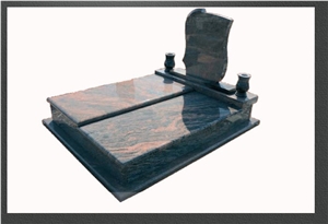 Multicolor Red Granite Double Monument