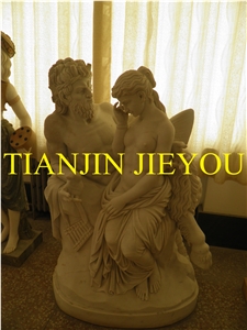 Marble Statue Modern Stone Garden Sculpture, White Marble Garden Sculpture